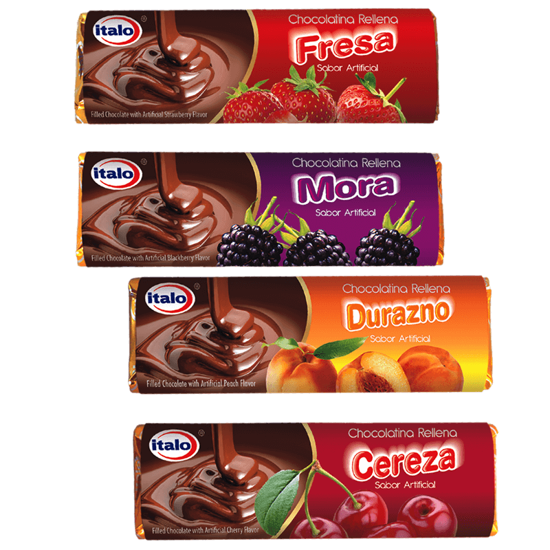 CHOC ITALO NUEVA RELLENA SURTIDA 14X10X90GR (189) MUNDO DULCES 17