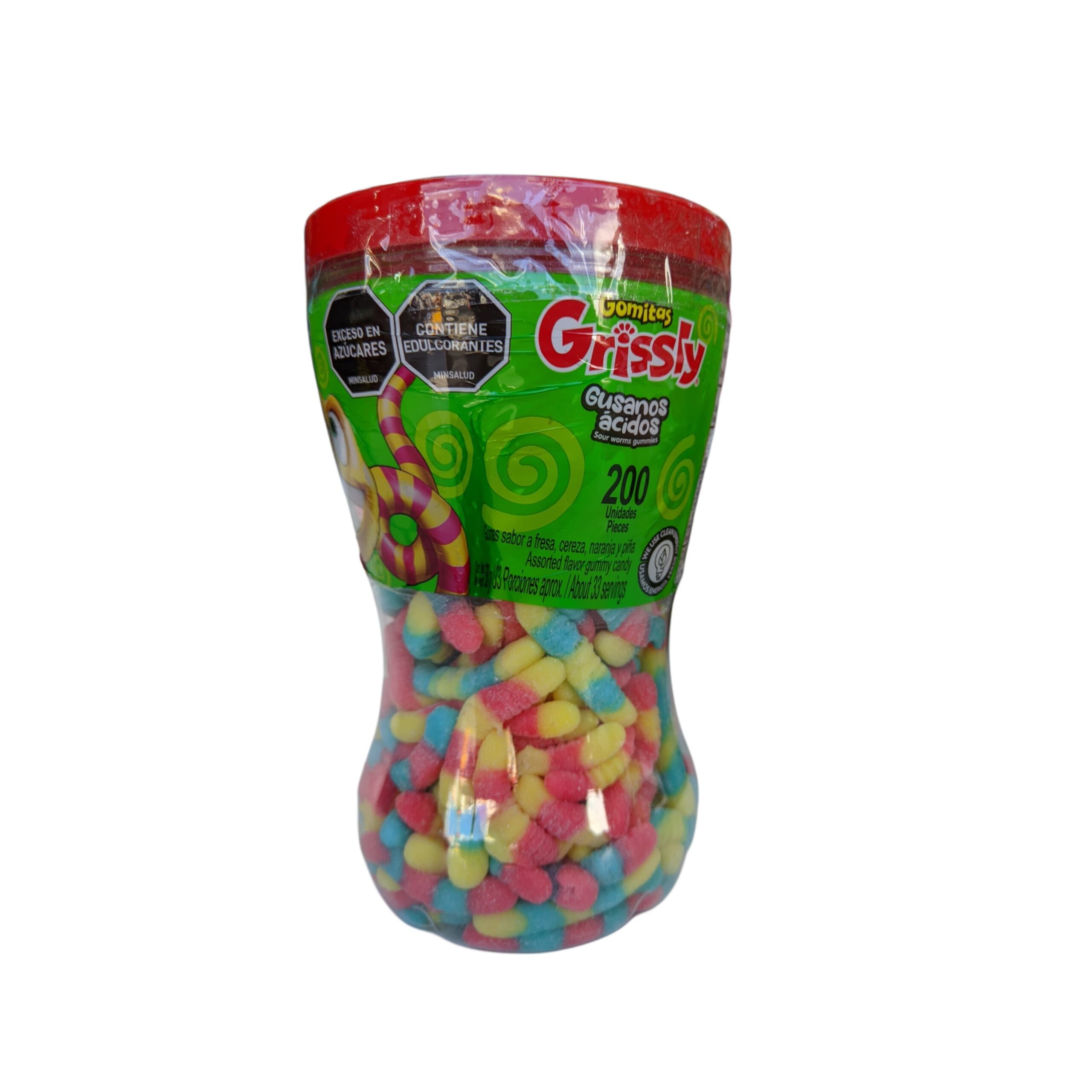 GOMA GRISSLY GUSANOS ACIDOS TARRO X 200UND