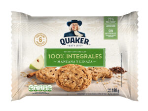 GALLETA QUAKER MANZANA- LINAZA X 6 UND