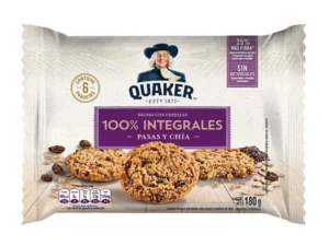 GALLETA QUAKER PASAS Y CHIA X 6 UND