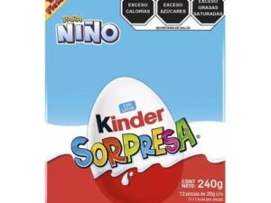 HUEVO KINDER SORPRESA NIÑO X 12 UND