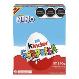 HUEVO KINDER SORPRESA NIÑO X 12 UND