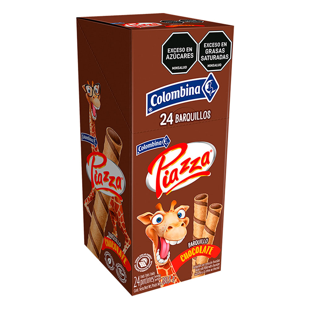 BARQUILLO PIAZZA JIRAFA CHOCOLATE X 24UND (11901)
