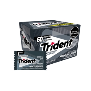 CHICLES TRIDENT MENTA FUERTE X60