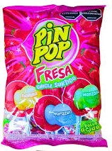 PIN POP CHICLE FRESA SURTIDO X24 UNI