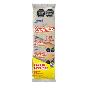 GALLETAS CRAKEÑAS CLUB INTEGRAL X 10 UND