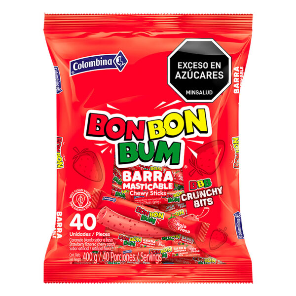 BON BON BUM BARRA CRUNCHY FRESA X40