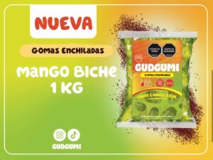 GOMAS ENCHILADAS GUDGUMI SABOR MANGO BICHE 1KG