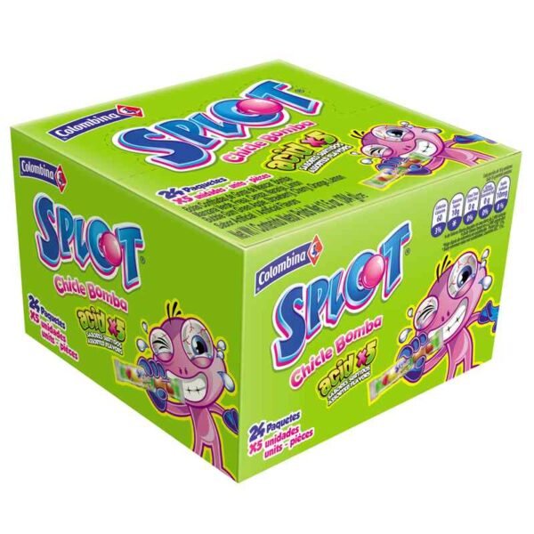 CHICLE SPLOT BOMBA ACIDO LINEA X 24UND (1194)