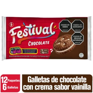 GALLETAS FESTIVAL CHOCOLATE 12X6 UND (3068)