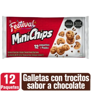 GALLETAS MINICHIPS CHISPAS DE CHOCOLATE X 12UND (3167)