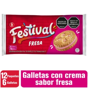 GALLETAS FESTIVAL  FRESA 12X6 UND (3071)