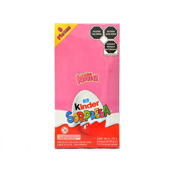 HUEVO KINDER NIÑA X 8UND (N01)