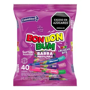 BON BON BUM BARRA CRUNCHY UVA X 40UND (N4112)