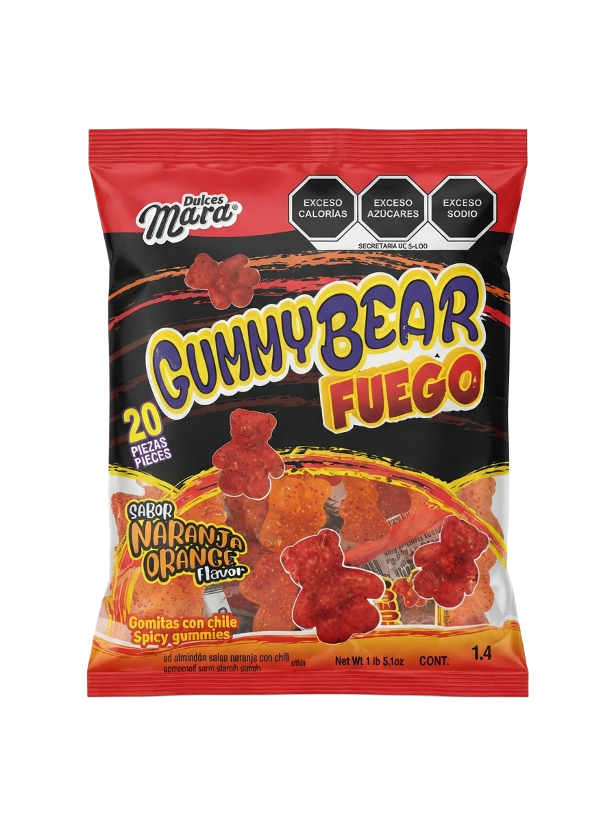 MARA GUMMY BEAR FUEGO X 20UND (N30)