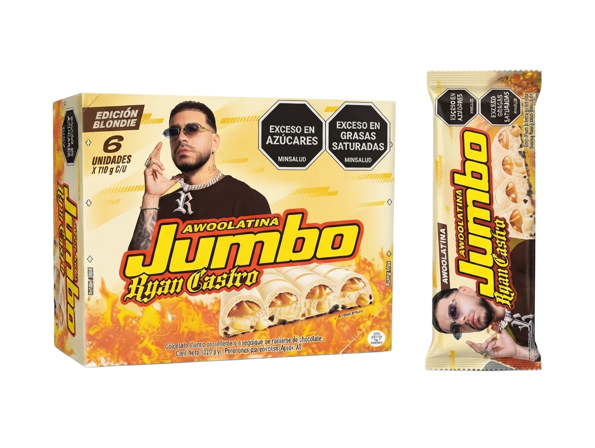 CHOCOLATINA BLANCA JUMBO RYAN CASTRO 170G X 6UND (467)
